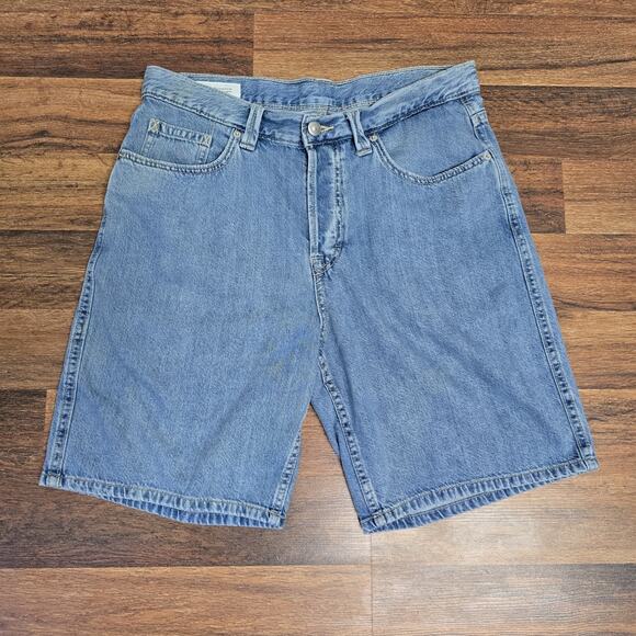 Zara Shorts Jean Denim Size 32 Mens 8" Inseam Soft Cotton 5-Pocket - Picture 1 of 7